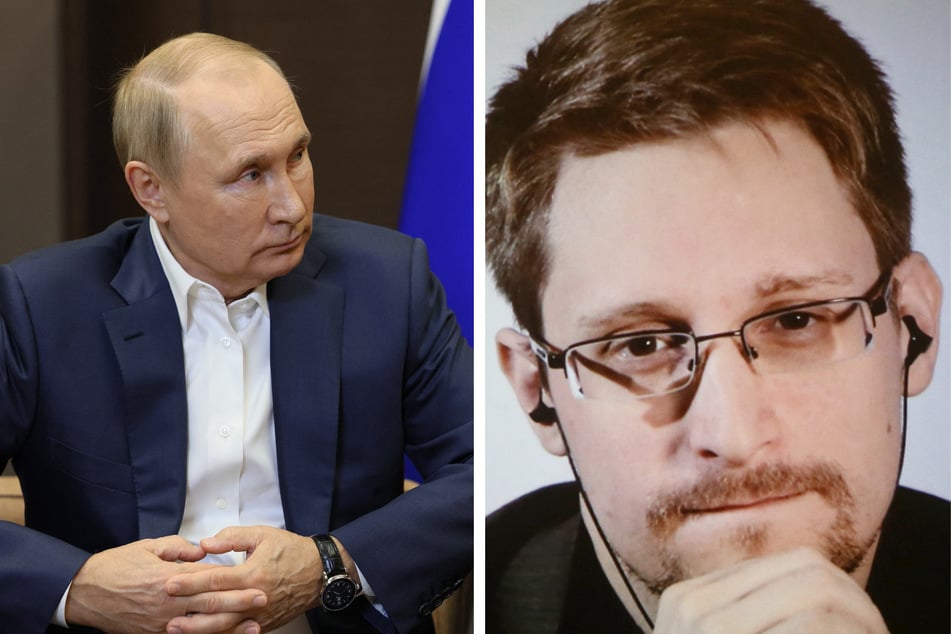 Russian President Vladimir Putin (l) granted citizenship to whistleblower Edward Snowden, who leaked top-secret government information back in 2013.