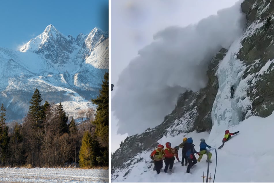 Beim Eisklettern von Lawine überrascht: Bergretter müssen sich selbst retten