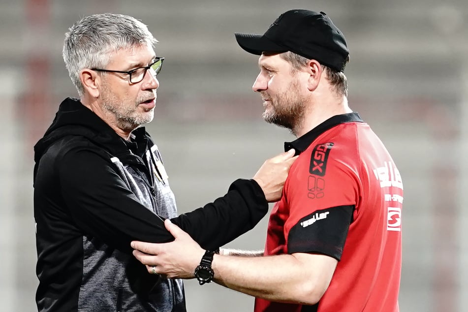 Urs Fischer (59, l.), Ex-Trainer von Union Berlin, trifft am Samstag auf seinen alten Klub und dessen Coach Steffen Baumgart (54).