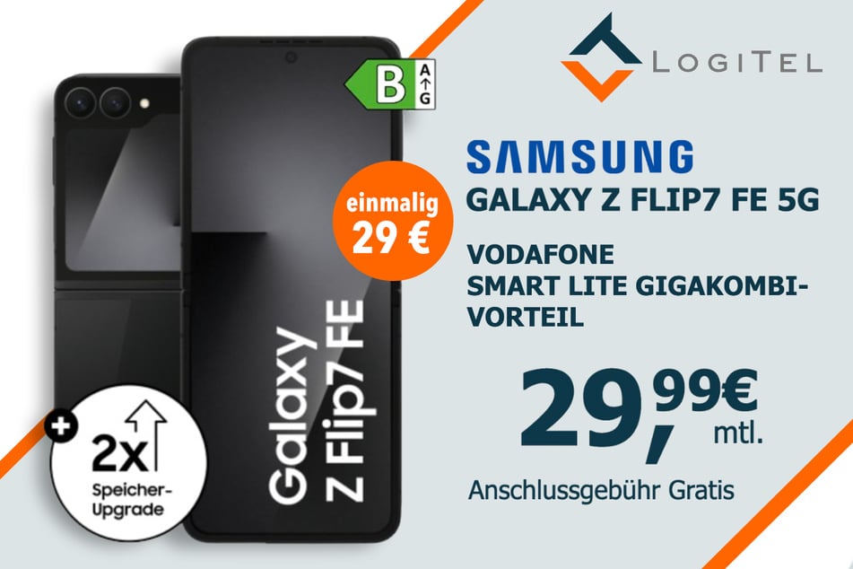 Das Samsung Galaxy Z Flip7 FE in der 45 GB Vodafone Allnet-Flat für einmalig 29 Euro.