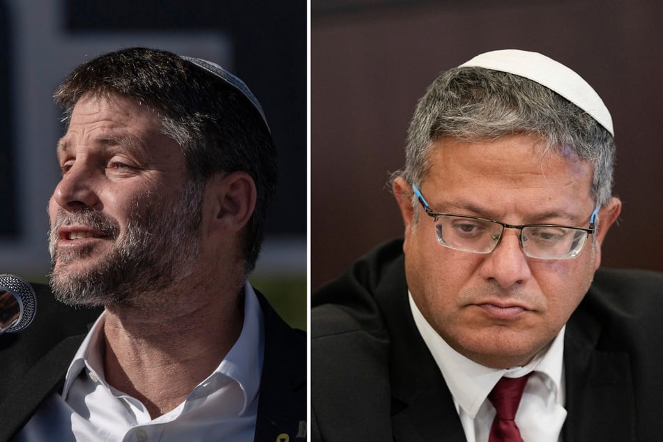 Der israelische Finanzminister Bezalel Smotrich (45, l.) und der Polizeiminister Itamar Ben-Gvir (49, r.) werden von mehreren Regierungen als besonders radikal eingestuft. (Archivfotos)