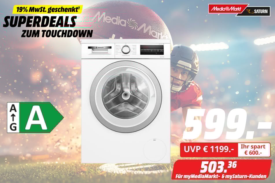 Bosch-Waschmaschine für 599 statt 1.199 Euro (503,36 Euro für Mitglieder im Partnerprogramm).