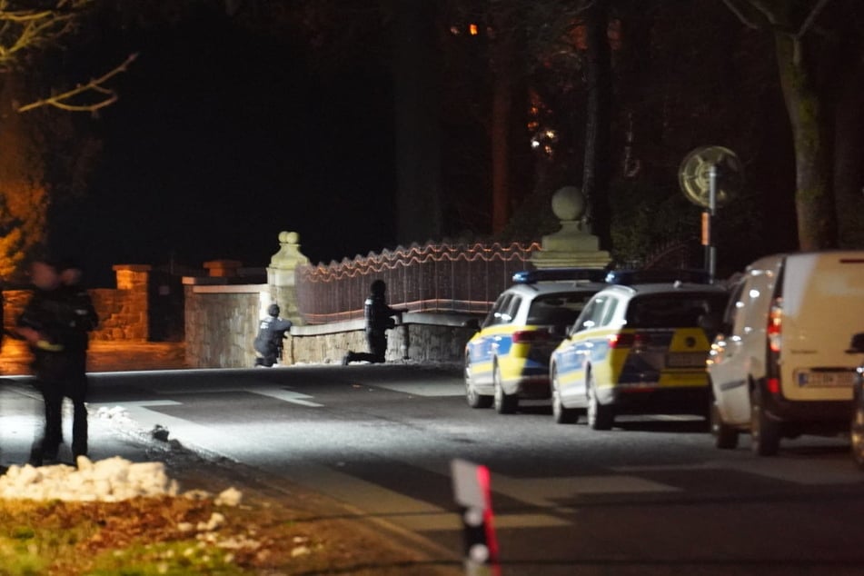 Die Polizei war am Montagabend am Schloss Taubenheim in Großeinsatz.