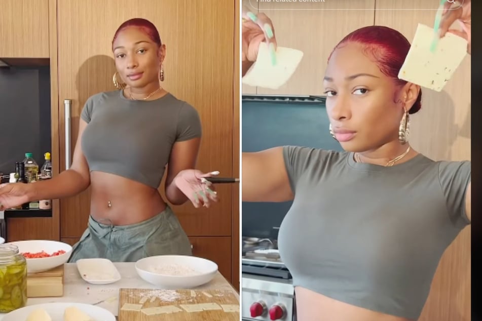 Megan Thee Stallion took to TikTok to share her very special hot fried pickles recipe battered in Cheetos crumbs!