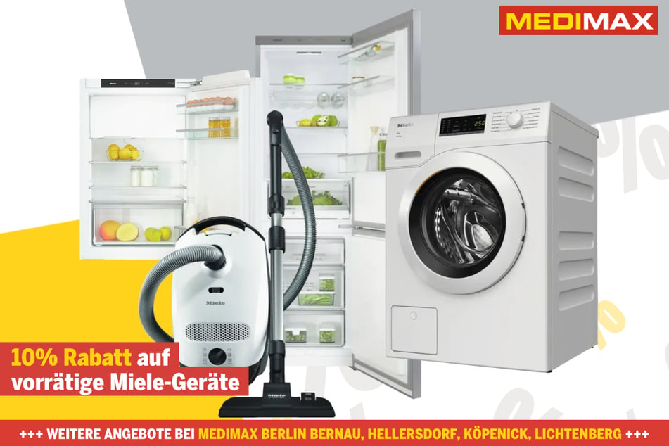 Miele-Geräte 10 Prozent günstiger.