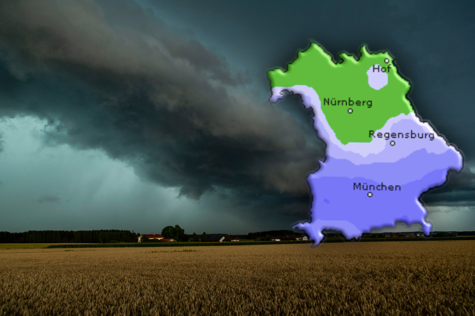 Am Samstag kann es im Süden Bayerns Schauer und Gewitter geben, während es im Norden trocken bleibt.