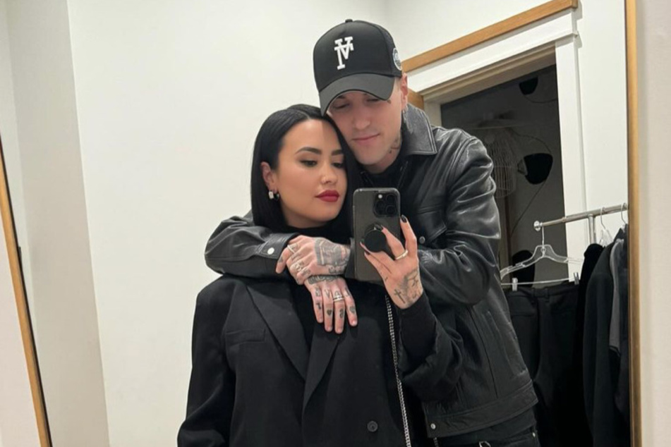 Demi Lovato also shared that she's staying chill amid her wedding planning with her fiancé, Jutes (r).