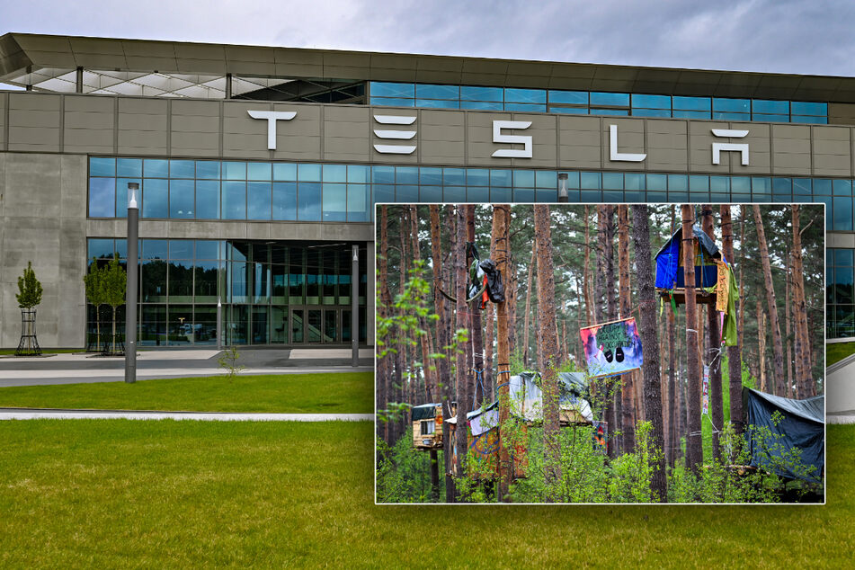 Die Autofabrik Tesla steht aufgrund der geplanten Erweiterung in der Kritik. Seit Wochen campen die Protestler.