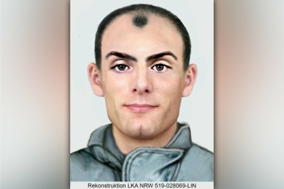 So soll der Mann, der vor fast 30 Jahren an der A52 gestorben ist, laut einer Rekonstruktion der Polizei ausgesehen haben.