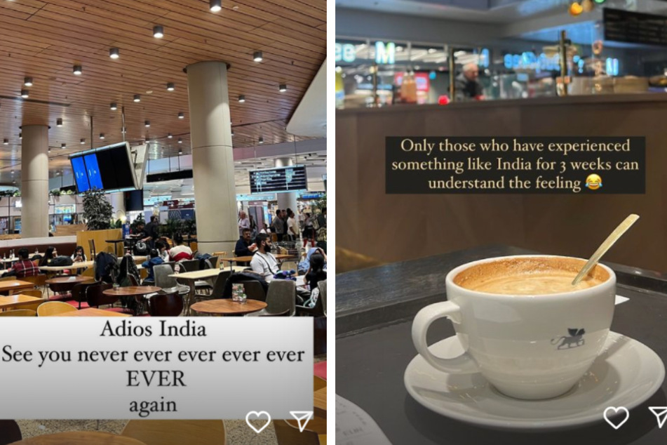 In ihrer Instagram-Story machte Dejana Radanović (27) unmissverständlich klar, was sie von ihrer Reise nach Indien hielt.