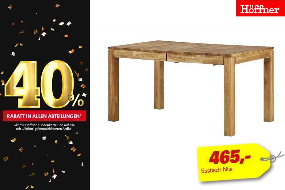 Esstisch Nils
für 465 Euro