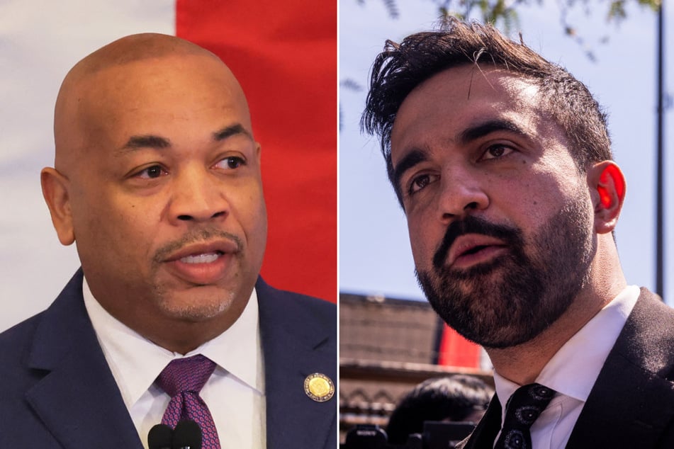 New York Assembly Speaker Carl Heastie (l.) has endorsed Zohran Mamdani for New York City mayor.