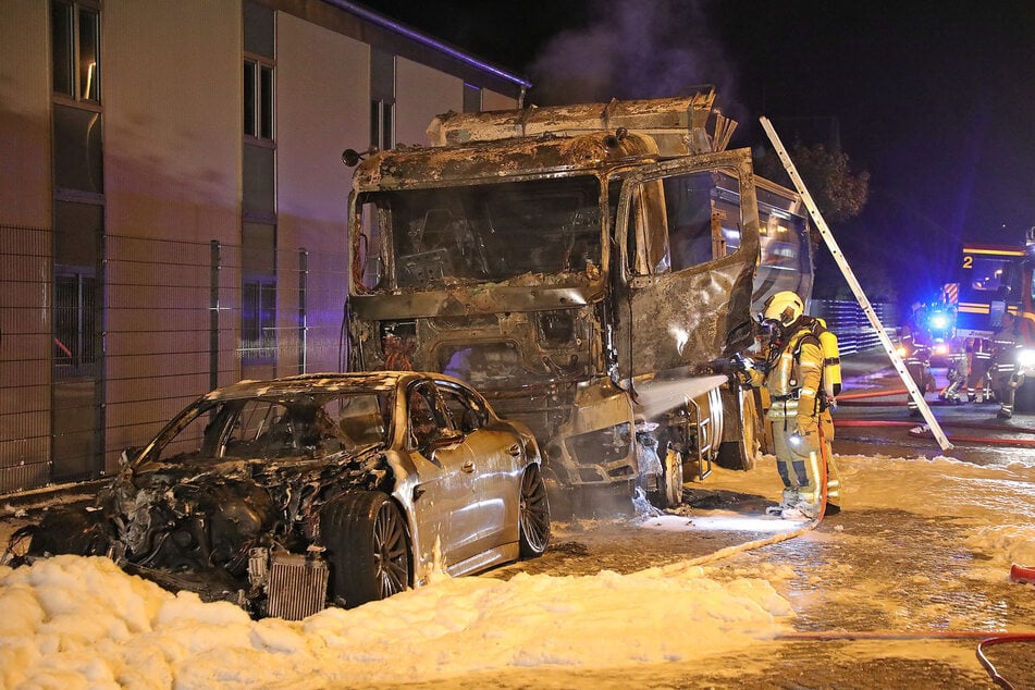 Die Feuerwehr konnte das Feuer schnell löschen.