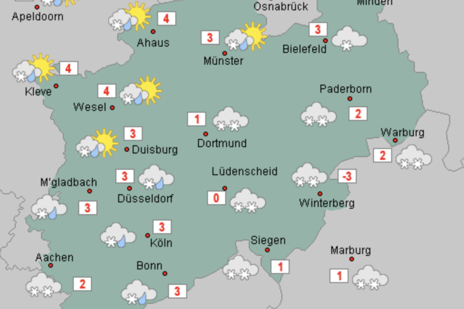 Das Wetter in NRW bleibt in den kommenden Tagen winterlich.