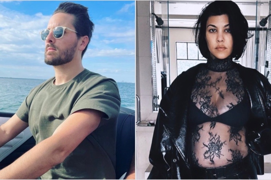 More drama? Kourtney Kardashian's ex Scott Disick (l.) is said to be keeping his distance amid her pregnancy.