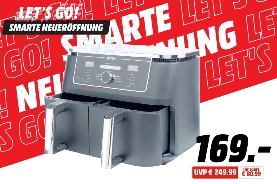 Ninja-Heißluftfritteuse für 169 statt 249,99 Euro.
