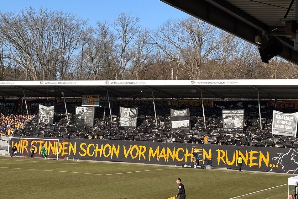 Die Choreografie der Dynamo-Fans.