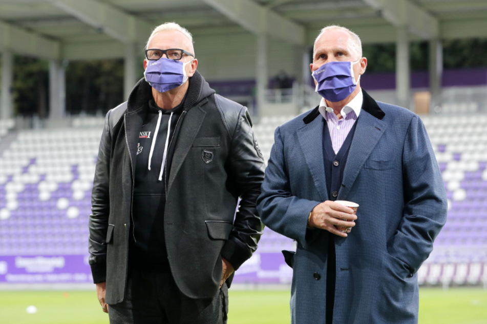 Veilchen-Geschäftsführer Michael Voigt (l.) und Präsident Helge Leonhardt müssen passende Maßnahmen und Lösungen finden.