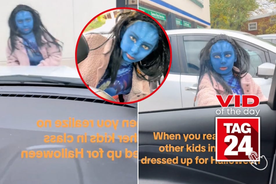 viral videos: Viral Video of the Day for January 5, 2024: Schoolgirl left feeling blue after classic costume fail