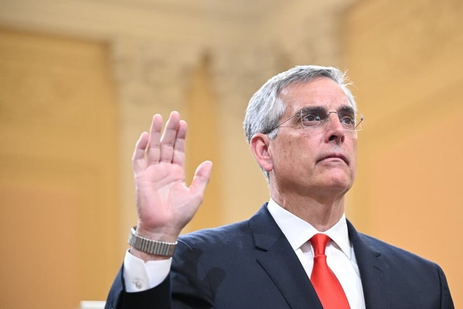 Brad Raffensperger, Georgia Secretary of State, is sworn in during the fourth hearing by the House Select Committee to Investigate the January 6th Attack on the US Capitol.