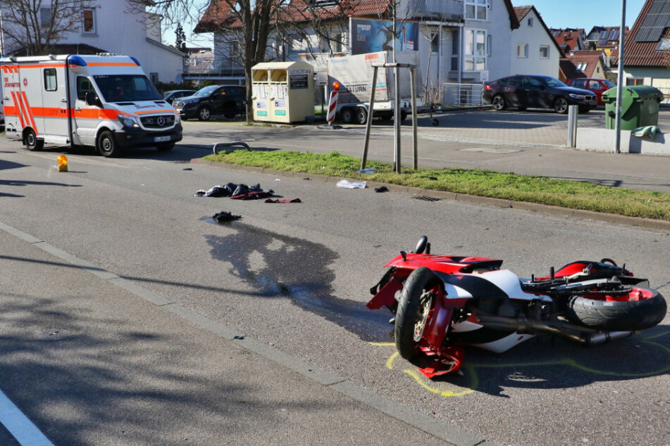 Die Unfallstelle am Sonntag.