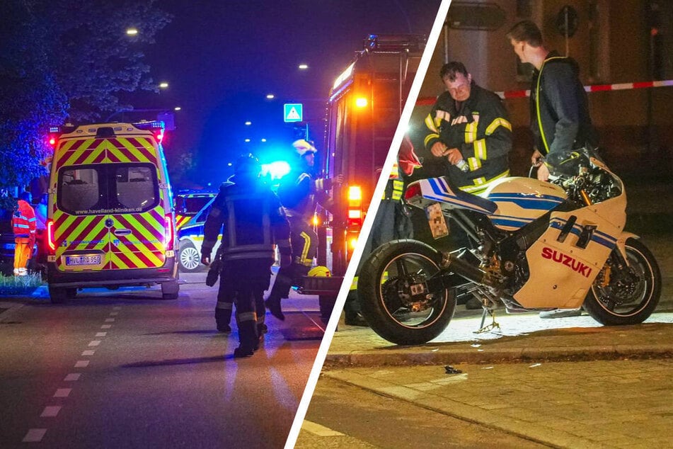 Raser-Unfall in Nauen: Biker kracht gegen Verkehrsschild und ist sofort tot