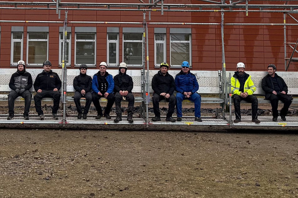 Dresden: Gerüstbauer in Dresden wagen kuriosen Rekordversuch