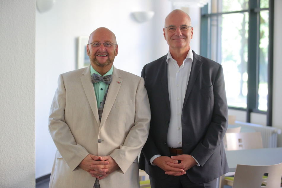 Bürokratieabbau jetzt: SLÄK-Präsident Erik Bodendieck (57, r.), und Toralf J. Beier (58) vom Bündnis Gesundheit.