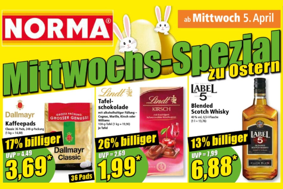 Mittwochs-Spezial (5.4.) zu Ostern bei NORMA.