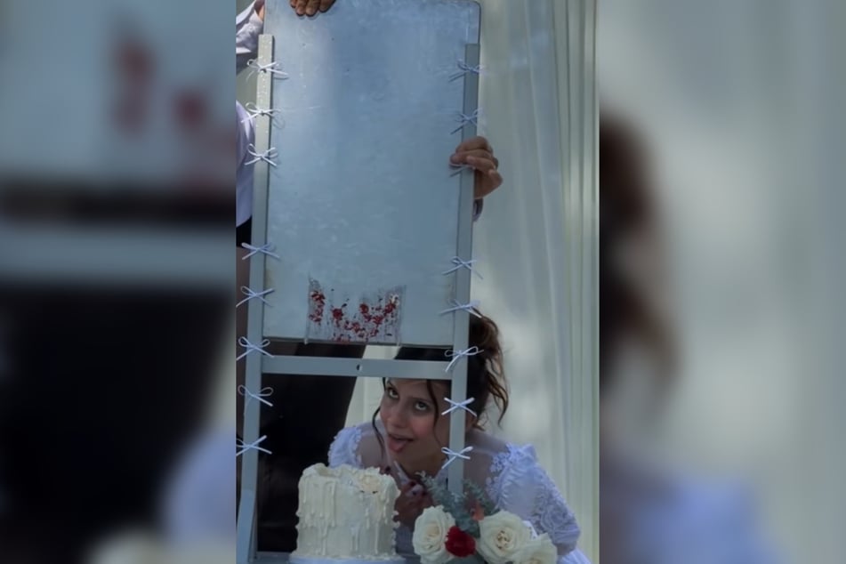 Für Braut Sabrina Harb war bei einer "Marie Antoinette"-Hochzeit klar, dass eine Guillotine involviert sein muss.
