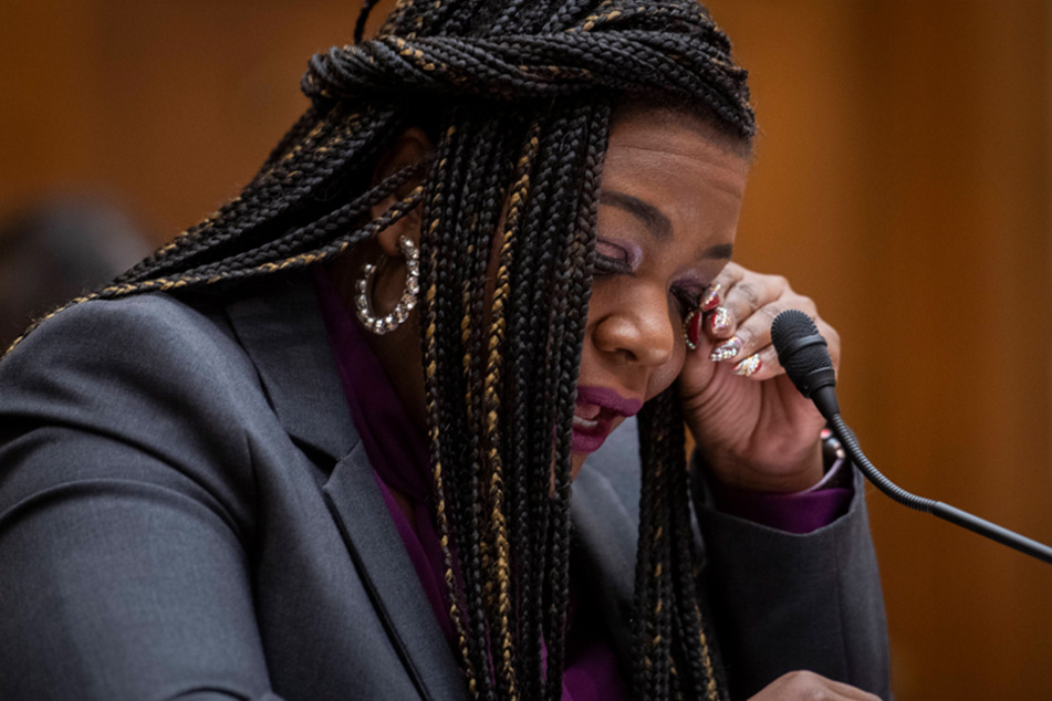 US Rep. Cori Bush got emotional while sharing her story at a House Oversight Committee hearing regarding abortion rights on Thursday.