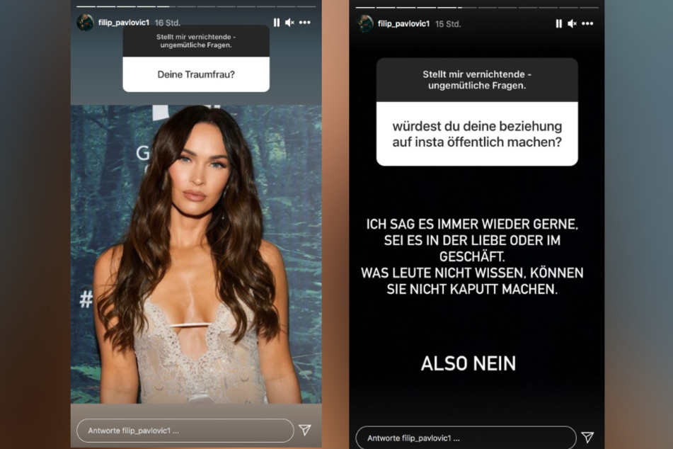 Auf Instagram verrät Filip (26): Er steht auf Megan Fox (34).