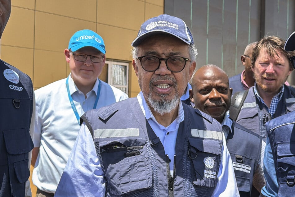 World Health Organization Director-General Tedros Adhanom Ghebreyesus arrives in Bunia, in the eastern Democratic Republic of the Congo, on May 30, 2026.