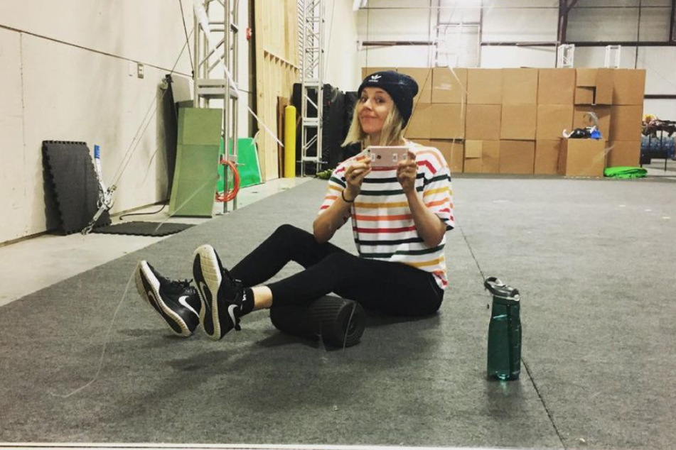 Sophia di Martino at the Marvel Studios stunt gym in February, getting in shape for her role as Enchantress Sylvie, a variant of Loki from an alternate timeline.