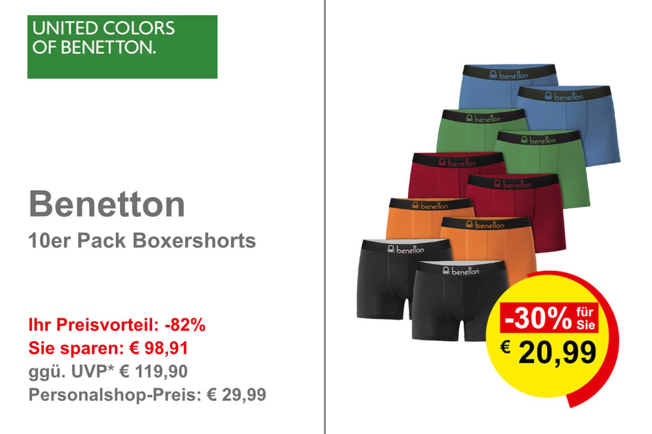 Benetton 10er-Pack Boxershorts