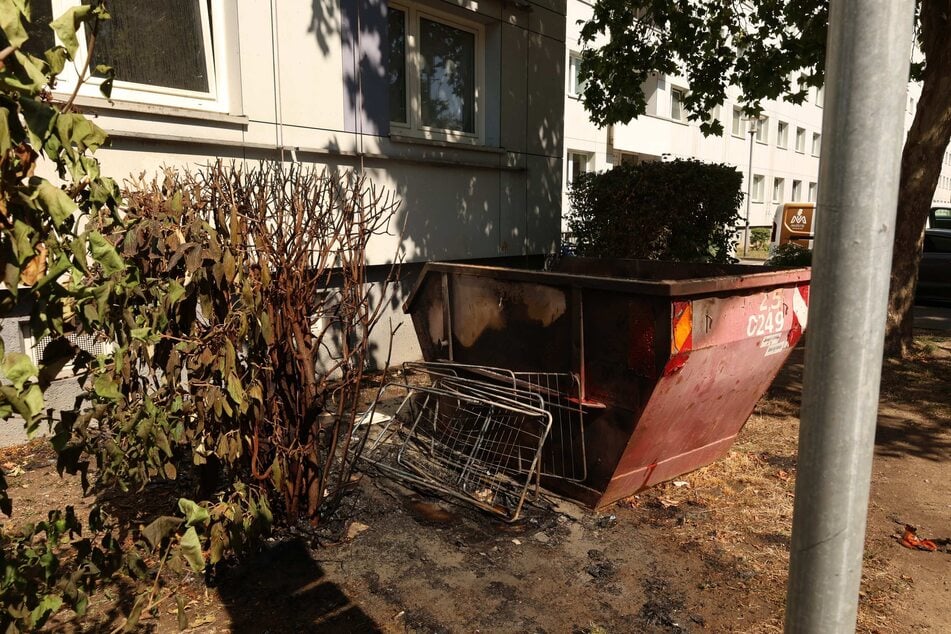 Am Sonntagmittag geriet ein Sperrmüllcontainer in Brand.