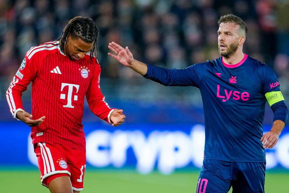 Stavanger-Kapitän Zlatko Tripic (33, r.) und Bayern-Profi Michael Olise (24) werden nach Dienstagabend keine Freunde mehr.