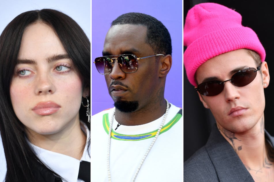 Past comments from Justin Bieber (r.) about Billie Eilish (l.) have sparked controversy after Diddy's recent arrest.