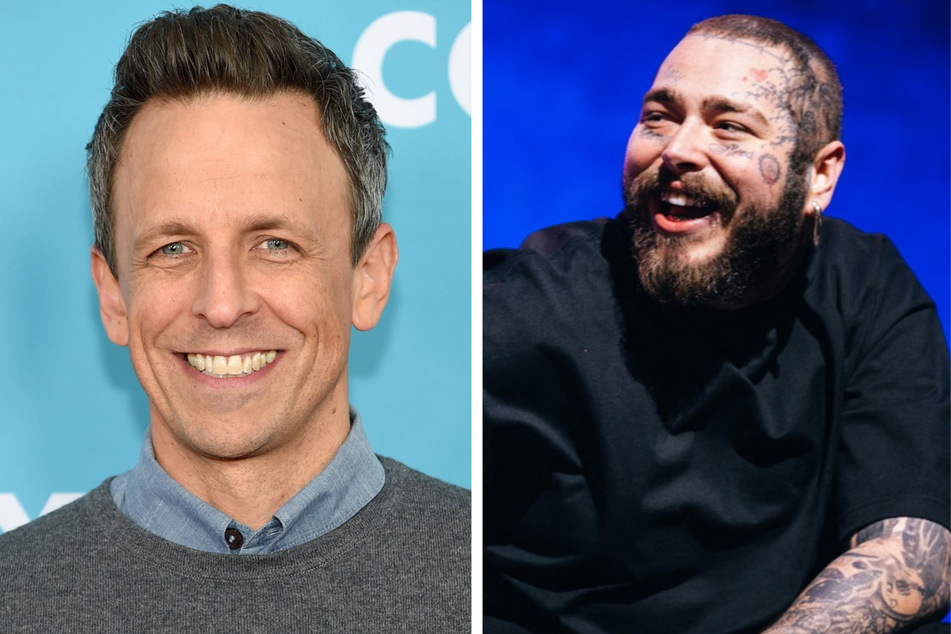 Seth Meyers and Post Malone had a blast day drinking at The Waylon in midtown Manhattan.