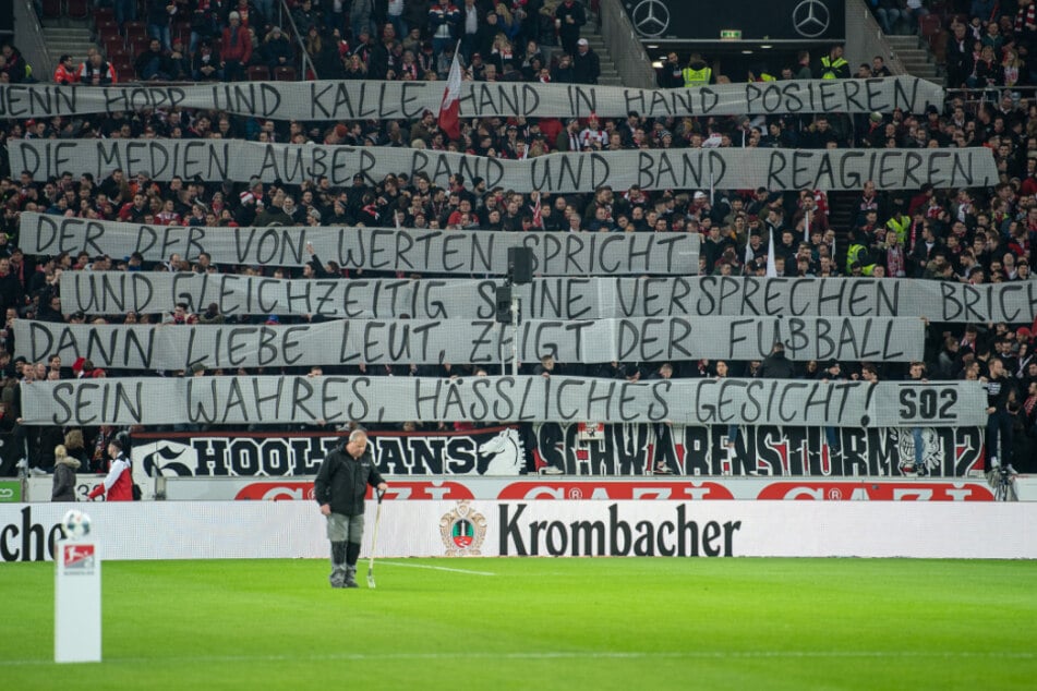 Protestiert wird gegen Dietmar Hopp und Kalle Rummenigge.