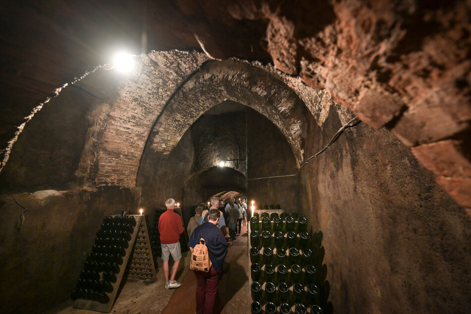 Besucher durften sich am Samstag den historischen Felsenkeller der Naumburger Wein & Sekt Manufaktur ansehen.