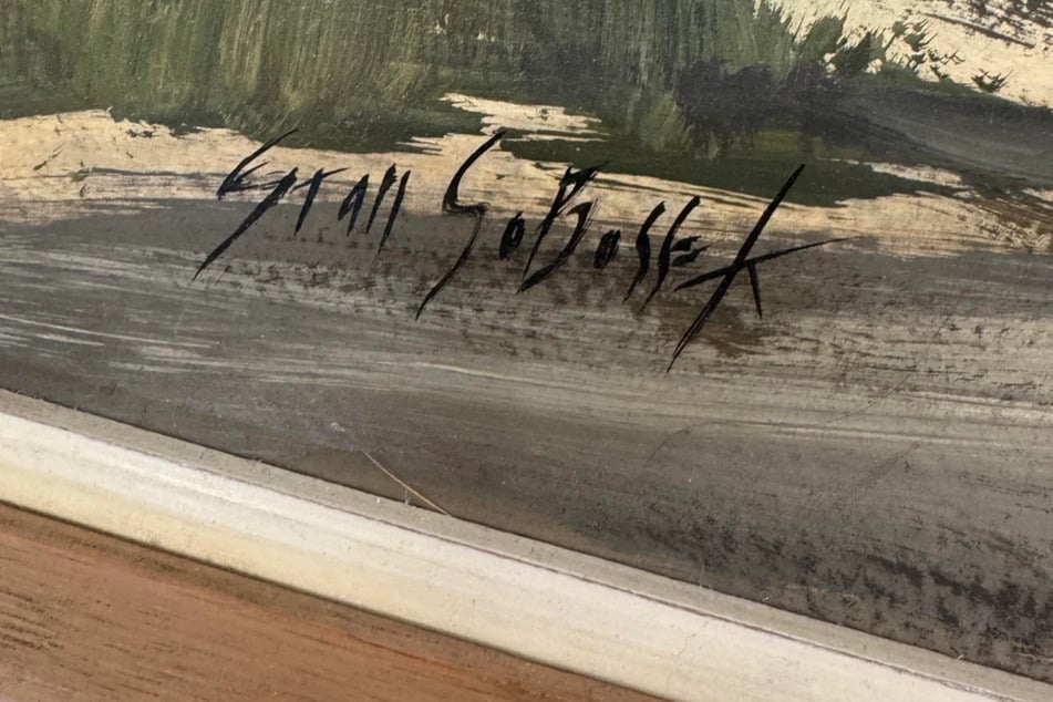 Das Gemälde stammt offensichtlich vom New Yorker Künstler Stan Sobossek.