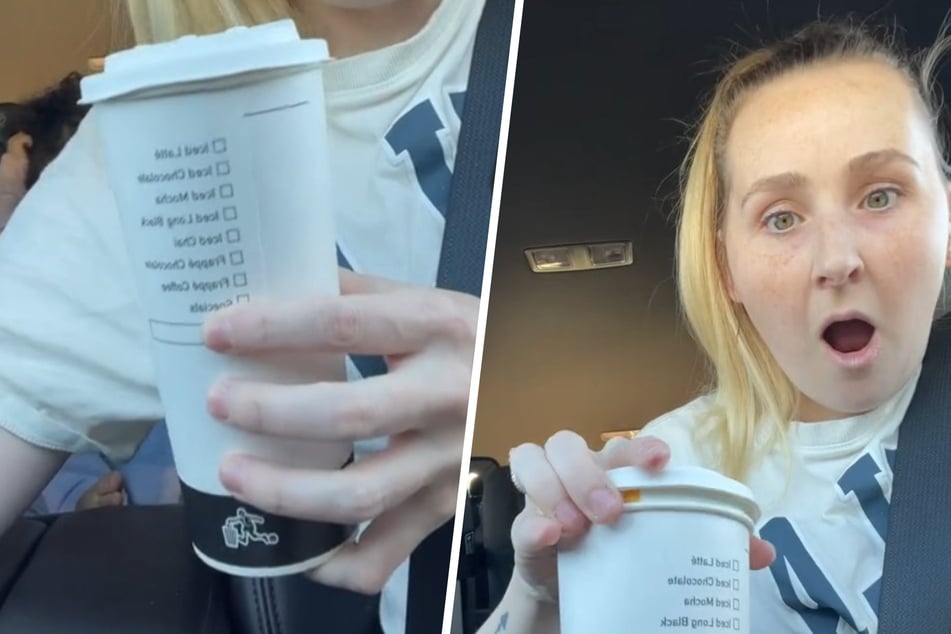 Frau will ihren Eiskaffee von McDonald's trinken: Dann fällt ihr die Kinnlade runter