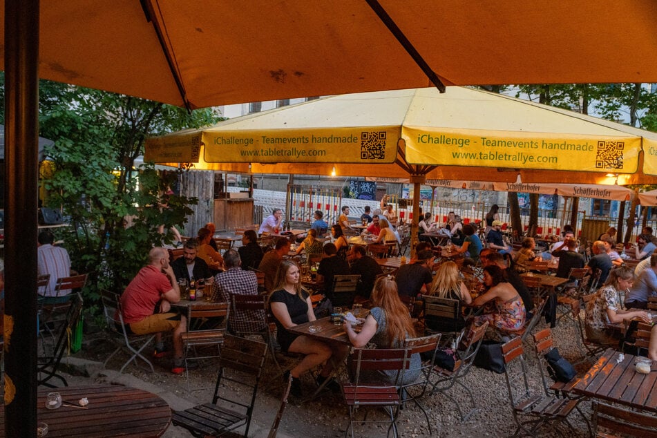 Der Louisengarten: Biergarten-Idylle mitten in der Großstadt.