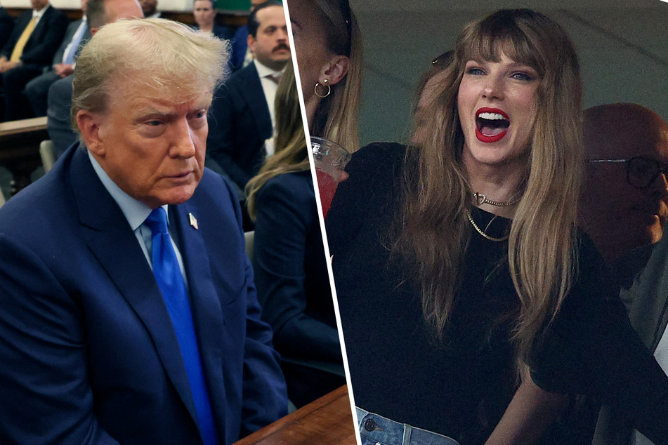 Taylor Swift has been openly critical of Donald Trump (l.) and endorsed President Joe Biden in the 2020 election.