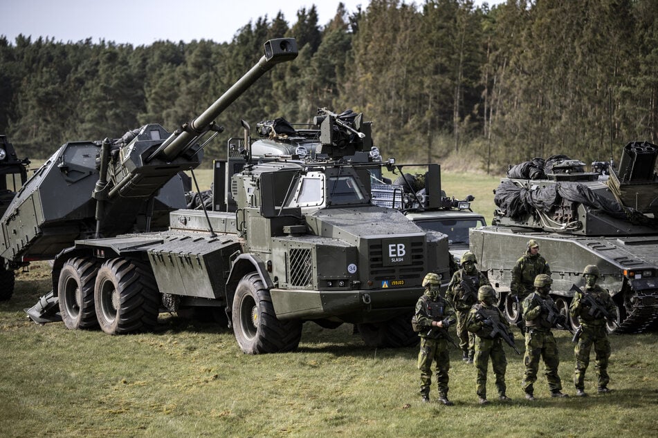 Schwedens mächtige Armee soll schon bald die Nato verstärken. Abgebildet ist eine schwedisches Archer-Artilleriesystem.