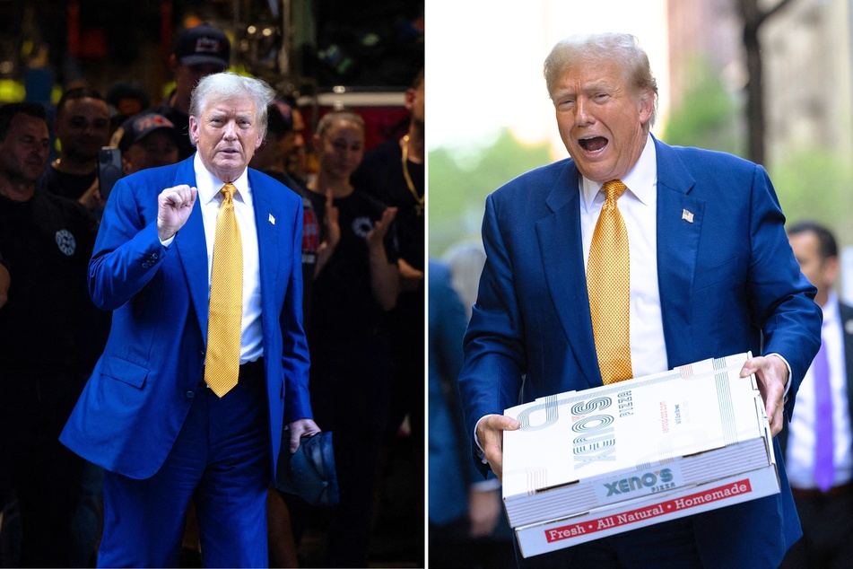 After leaving his New York hush money trial on Thursday, Donald Trump made a surprise visit to a firehouse, where he delivered pizzas and posed for photos.