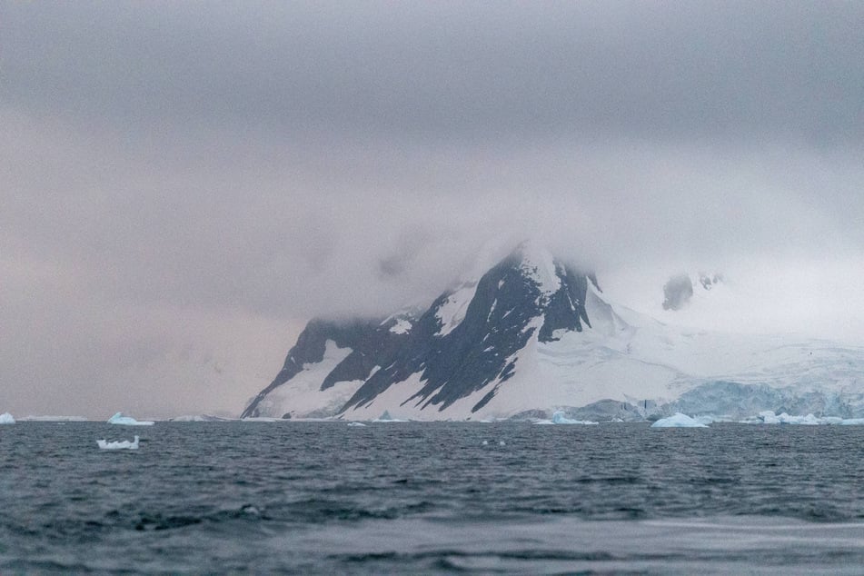 Glaciers and icebergs are pictured in Antarctica, where melting ice sheets may slow the world's strongest ocean current.