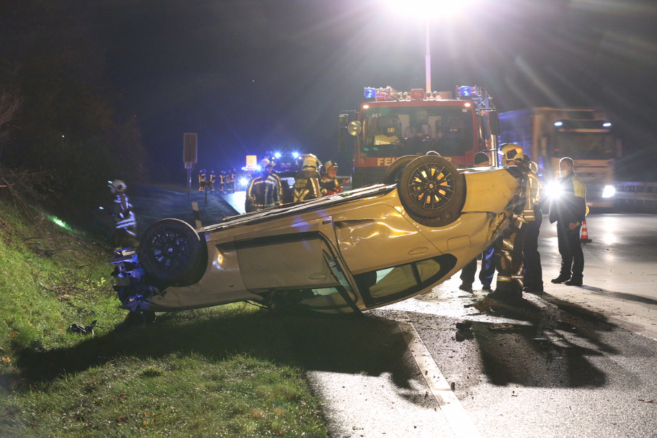 Die Freiwilligen Feuerwehren aus Wilsdruff und Klipphausen warem am Unfallort zur Stelle.