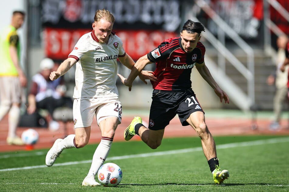 Tony Menzel (21, l.) nutzte die Chance, die die Abwesenheit von mehreren Stammkräften im Mittelfeld bot.
